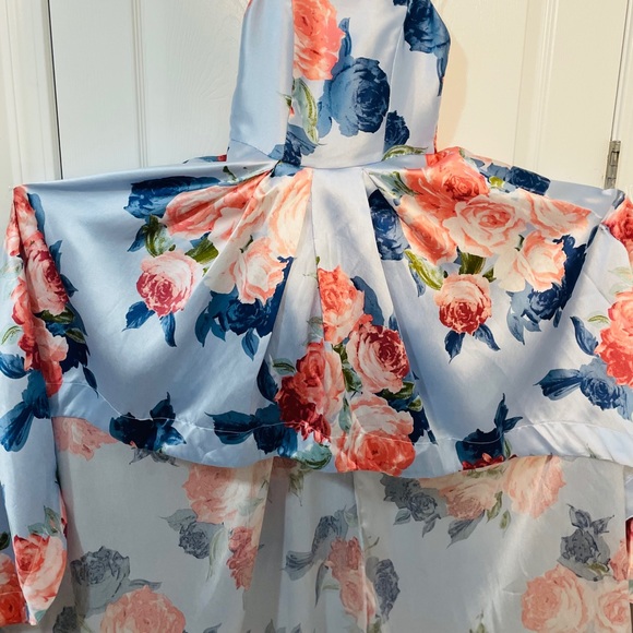 Speckless blue and pink flower dress - Picture 1 of 8